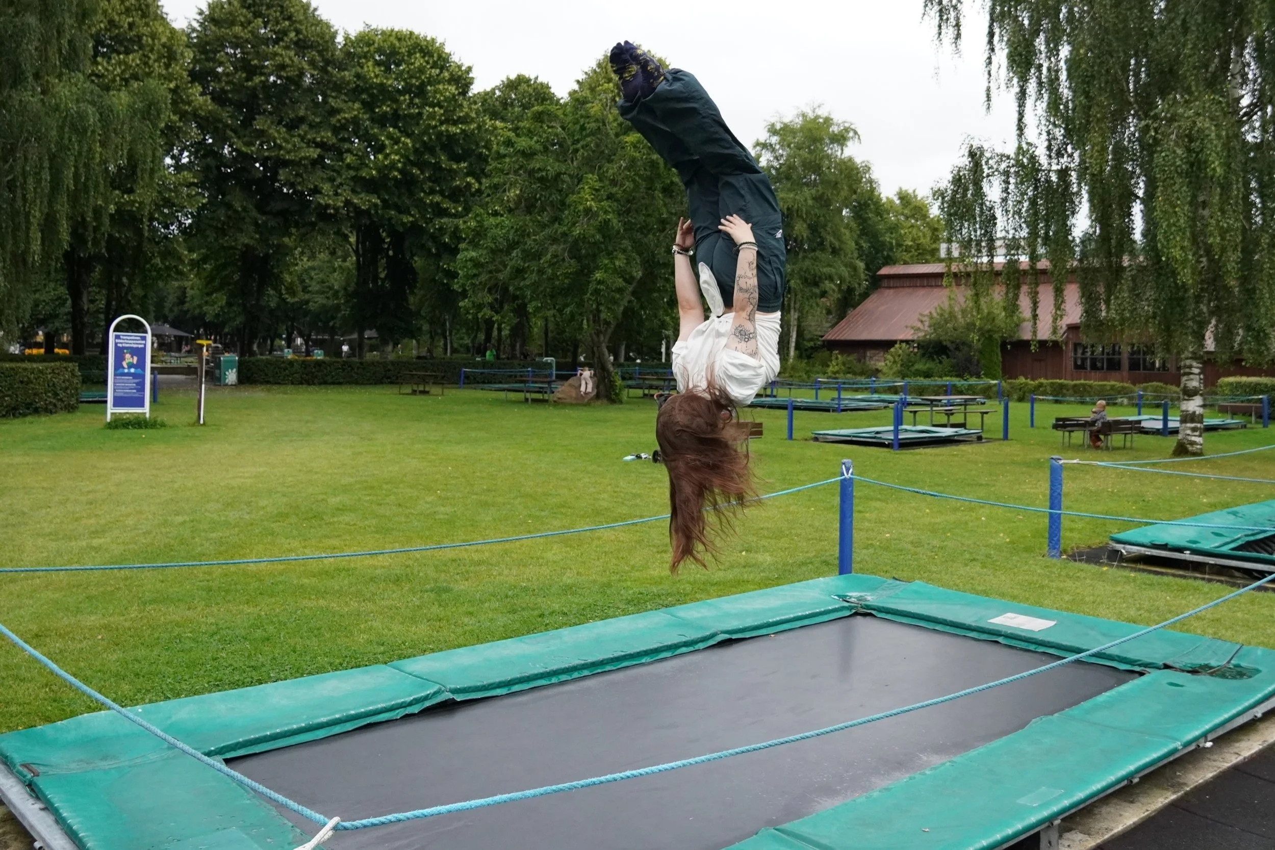 Trampoline Attraction Ride at Djurs Sommerland Theme Park in Denmark on a Coaster Breaks Scandinavian tour