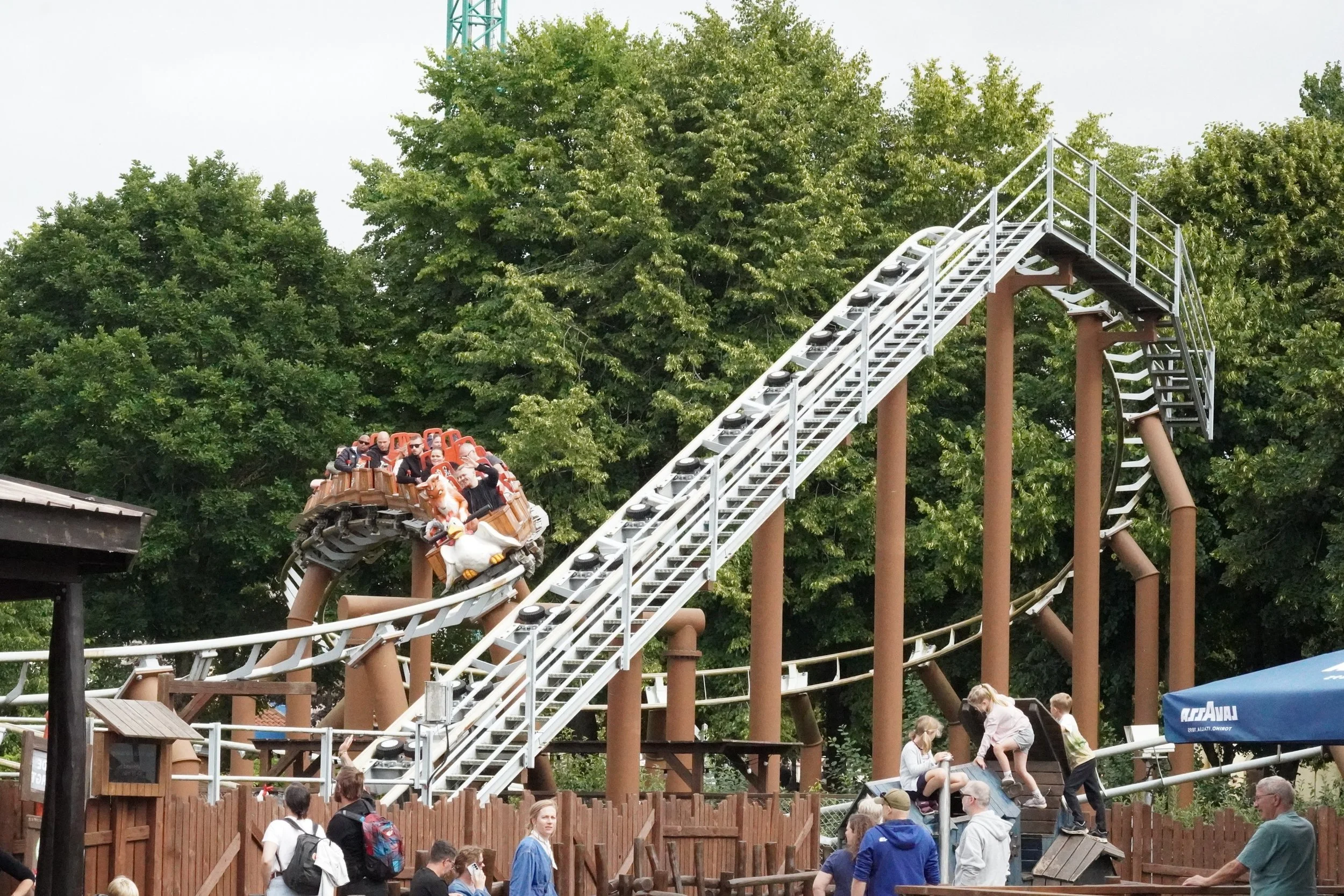 Chicken Fox Roller Coaster Ride at Djurs Sommerland Theme Park in Denmark on a Coaster Breaks Scandinavian tour