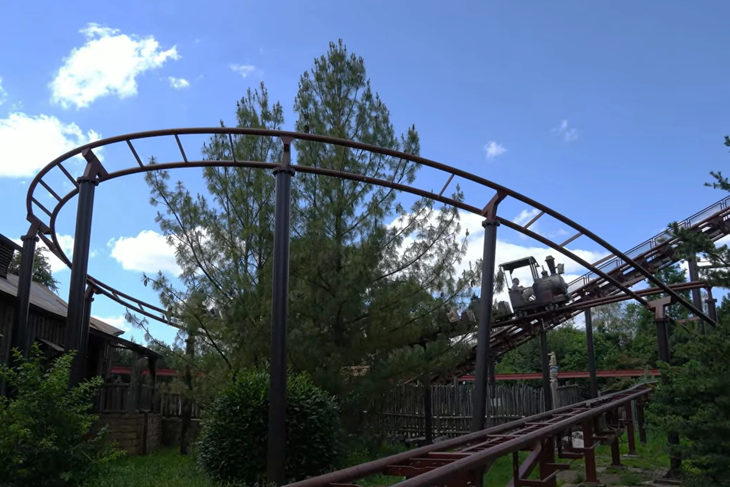 Mine Train Vekoma Family Roller Coaster in Slagharen on a Coaster Breaks Theme Park Tour in the Netherlands
