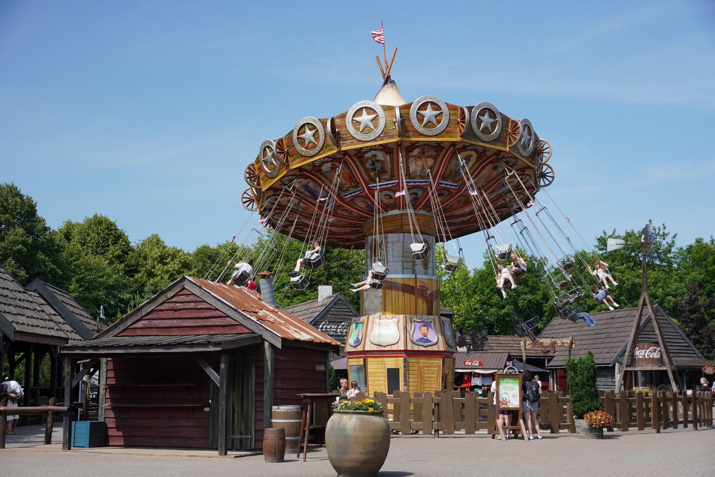 Wave Swinger Flat Ride at Djurs Sommerland Theme Park in Denmark on a Coaster Breaks Scandinavian tour