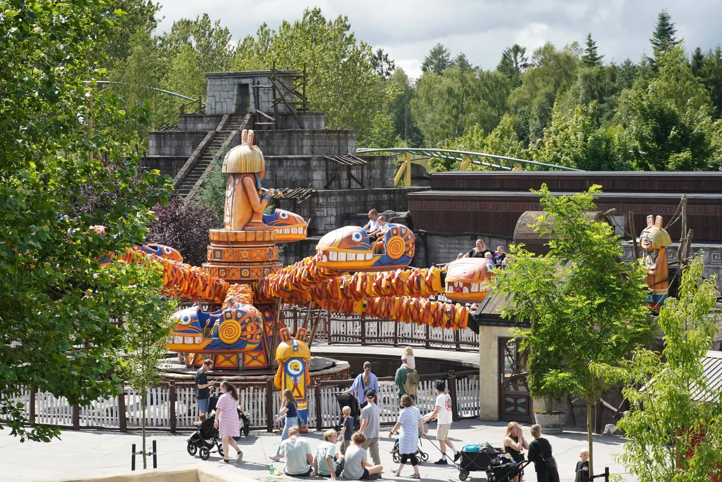 Solgunden Spinning Flat Ride with Water at Djurs Sommerland Theme Park in Denmark on a Coaster Breaks Scandinavian tour