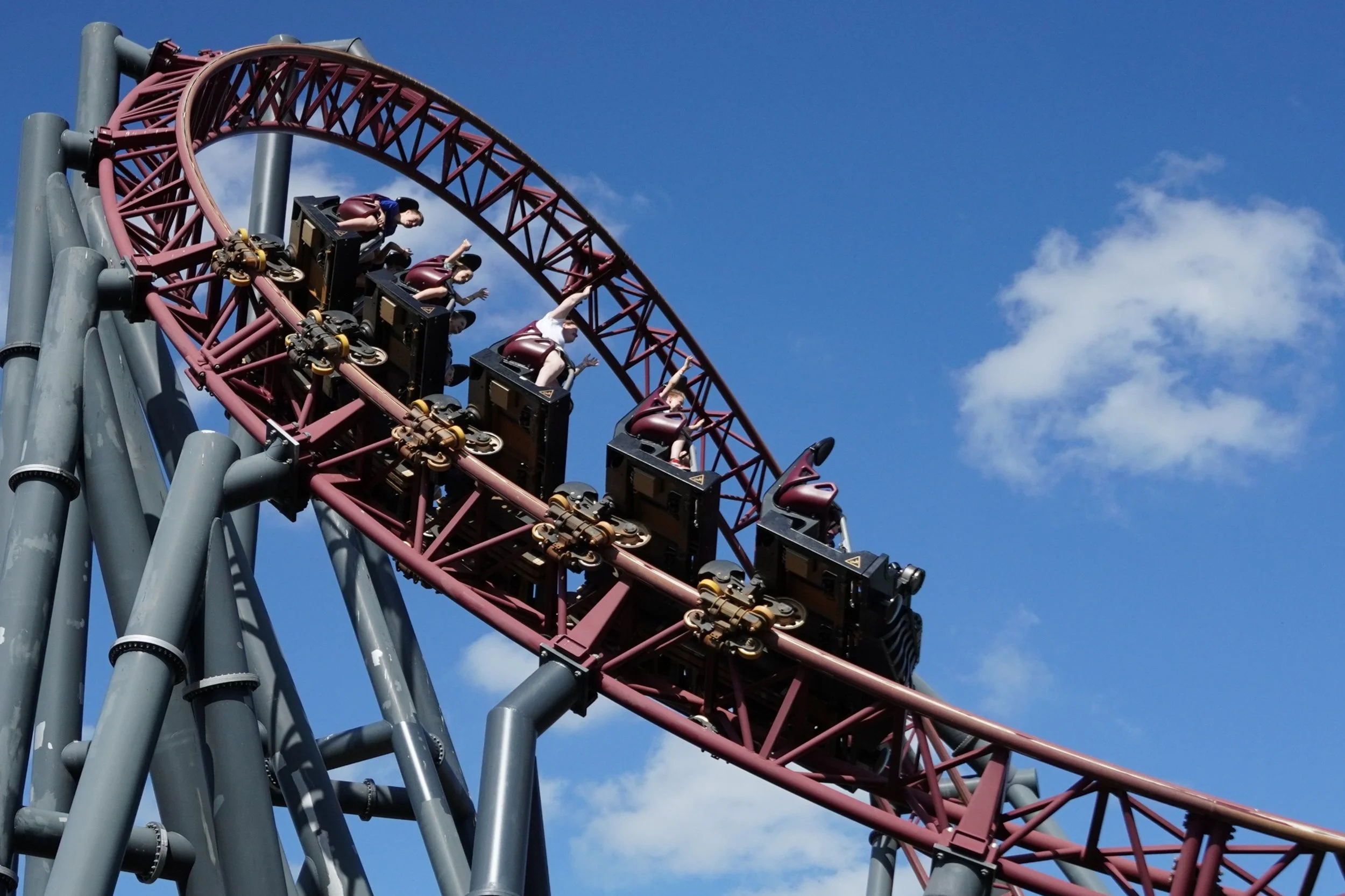 Gold Rush Roller Coaster at Slagharen Theme Park in the Netherlands on a Coaster Breaks Scandinavian Tour