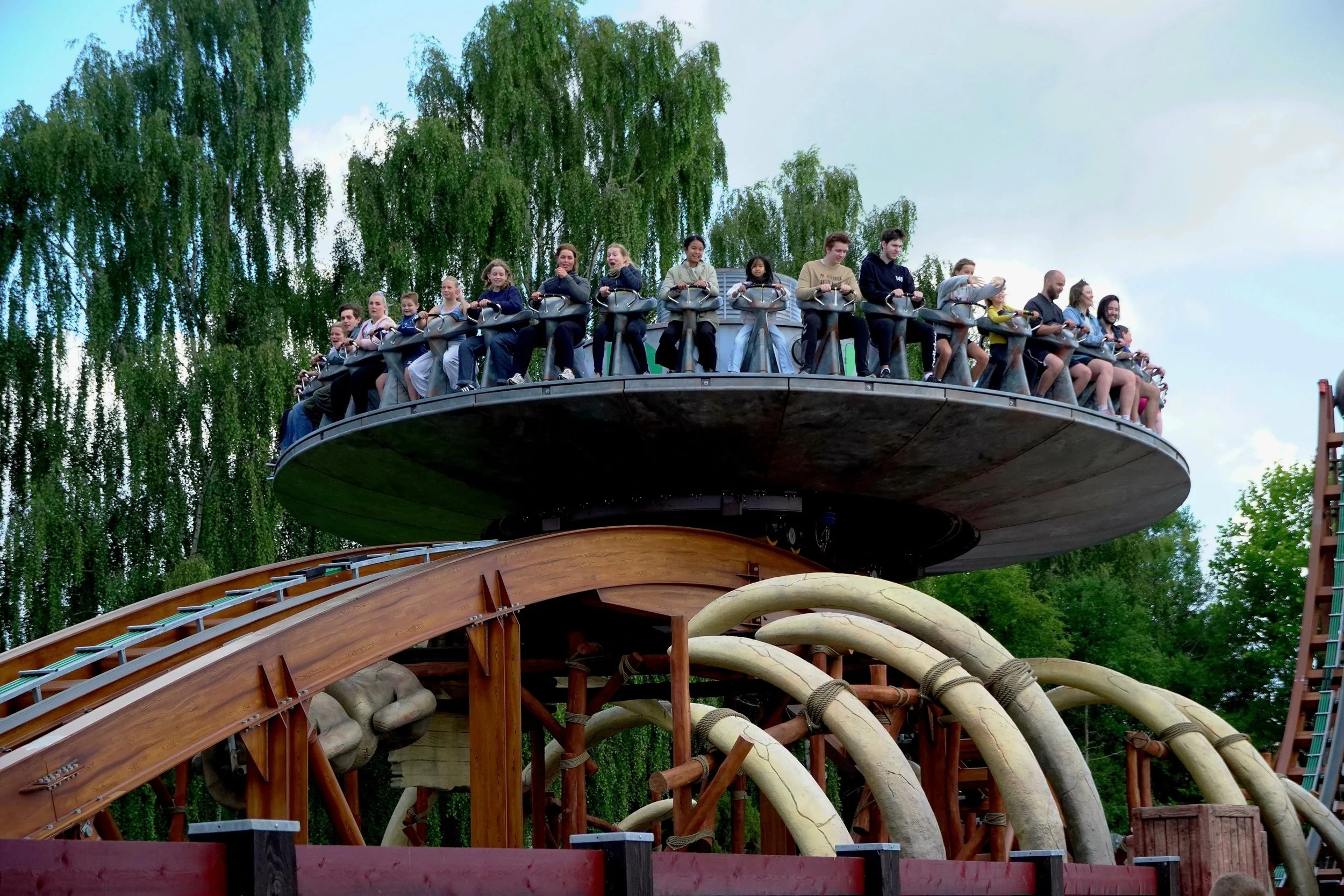 spinosaurus disko coaster at Djurs Sommerland Theme Park in Denmark on a Coaster Breaks Scandinavian tour