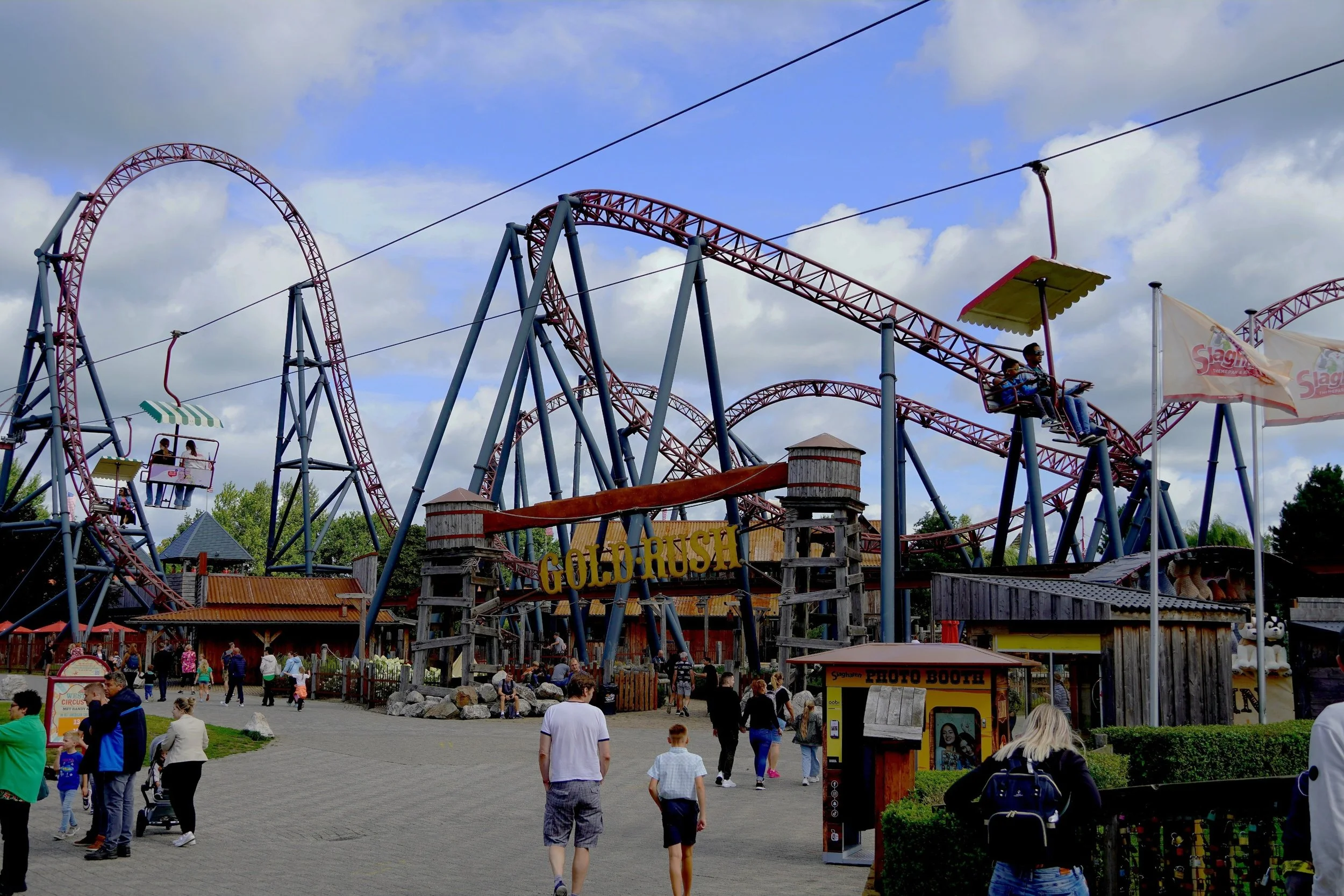 Gold Rush Gerstlauer Roller Coaster in Slagharen on a Coaster Breaks Theme Park Tour in the Netherlands