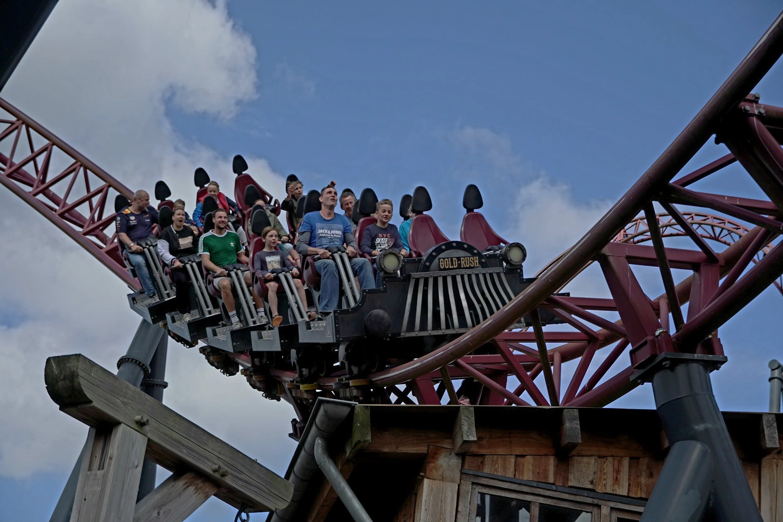 Gold Rush Gerstlauer Roller Coaster in Slagharen on a Coaster Breaks Theme Park Tour in the Netherlands