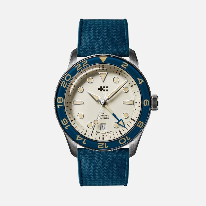 SOLD WH1049 C65 Aquitaine GMT white dial/blue bezel 41mm (07/2023)