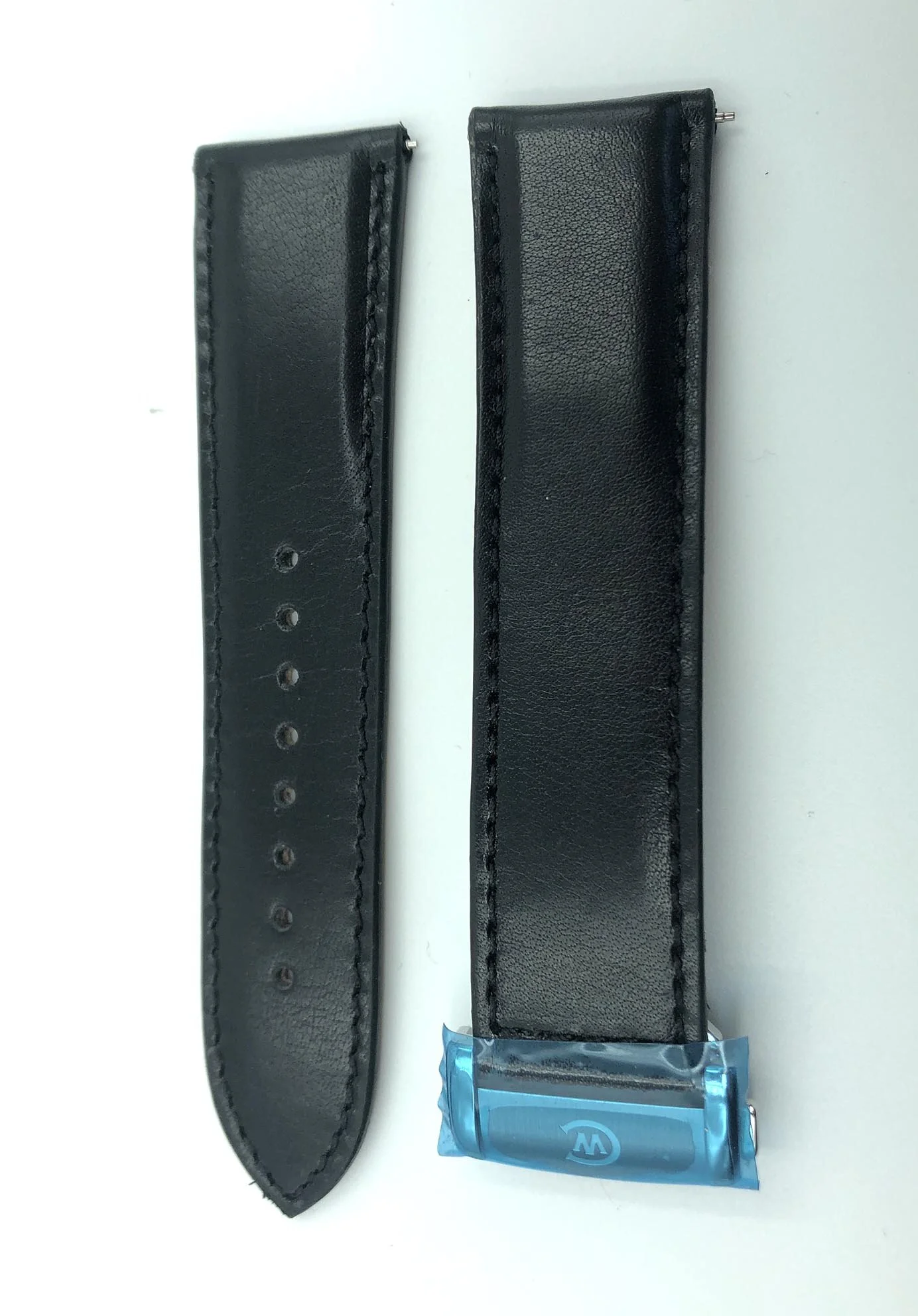 SOLD - C1/C9 Black Italian Oak Leather Bader 22mm