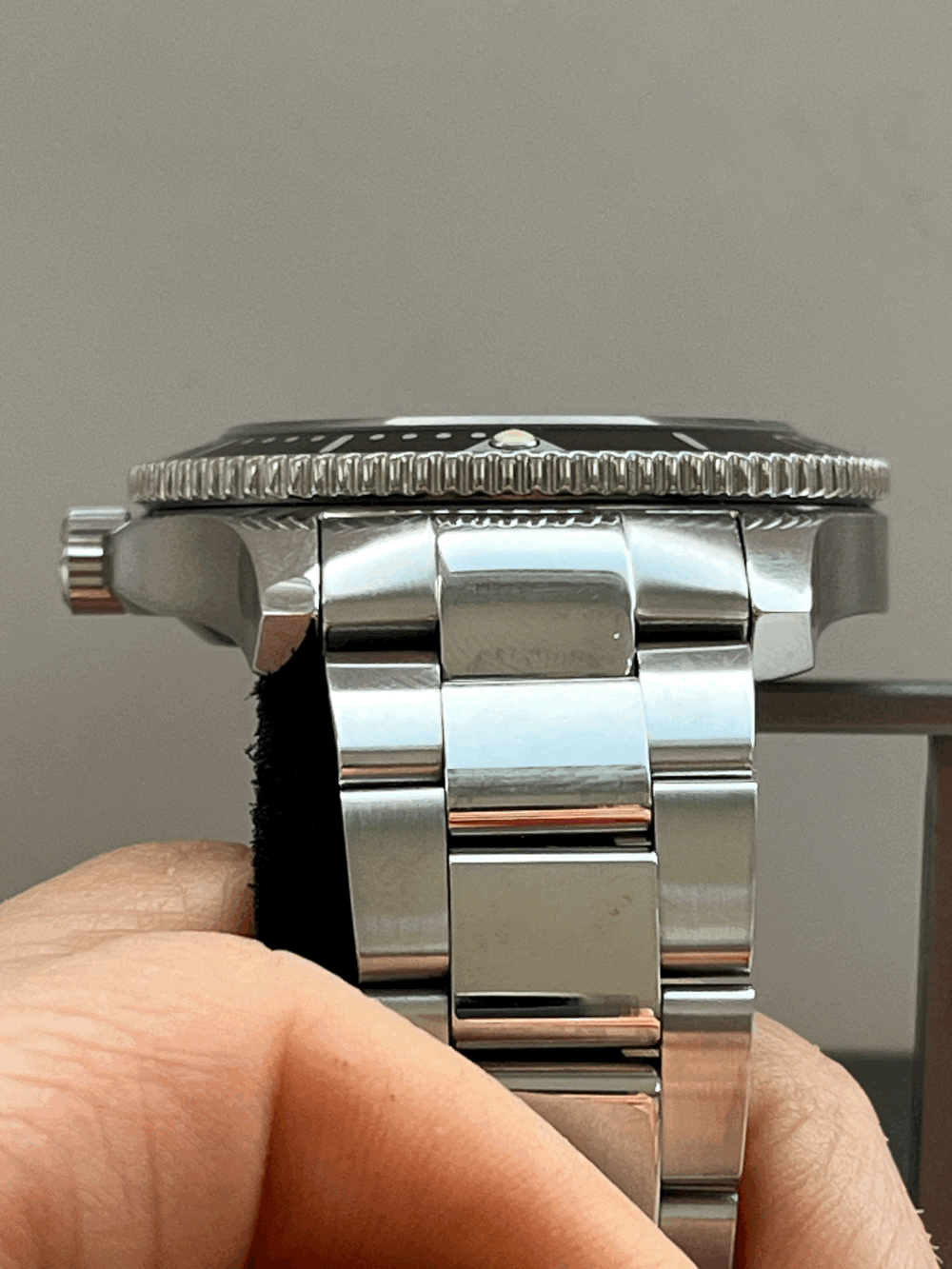 SOLD WH177 C60 Trident Pro Automatic Mk1 charcoal bezel head only