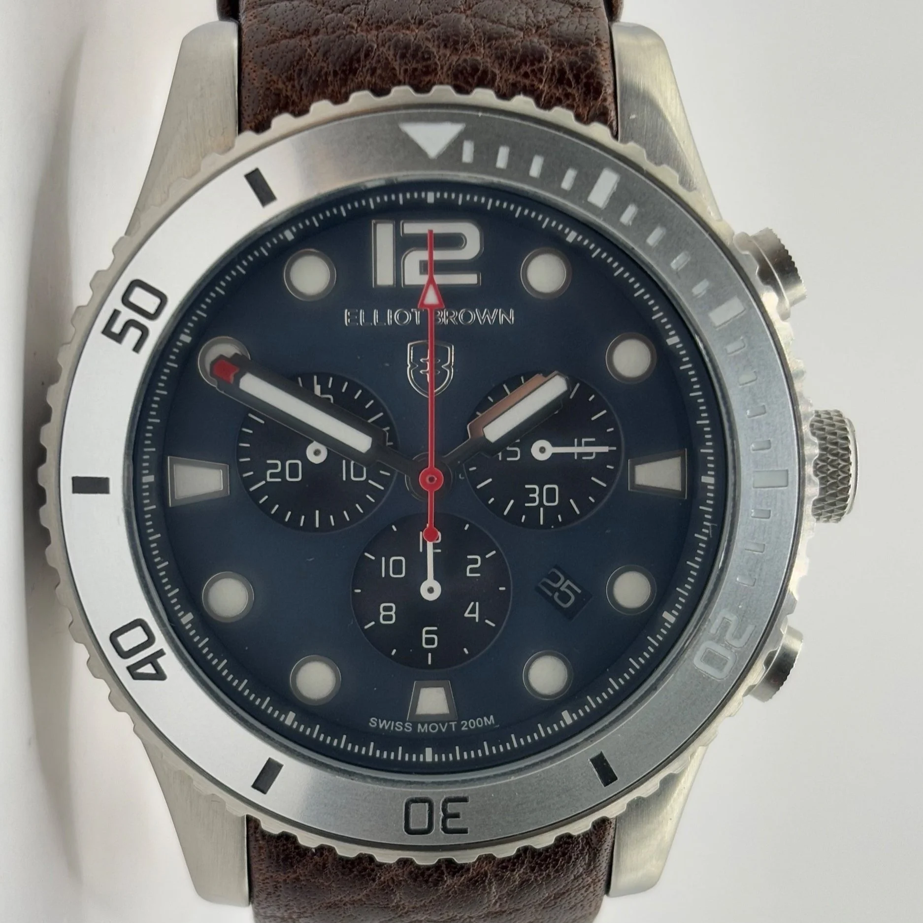SOLD WH603 GATECRASHER! Elliot Brown Bloxworth navy chronograph