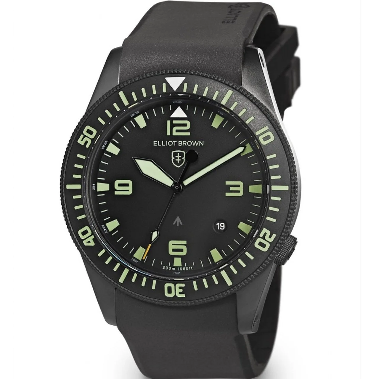 SOLD WH838 Elliot Brown Military Holton Professional Watch | 43mm | Swiss Quartz | Black