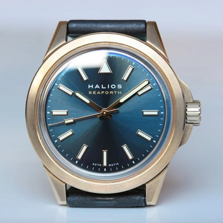 SOLD WH421 GATECRASHER! Halios Seaforth Bronze Blue 40mm Automatic