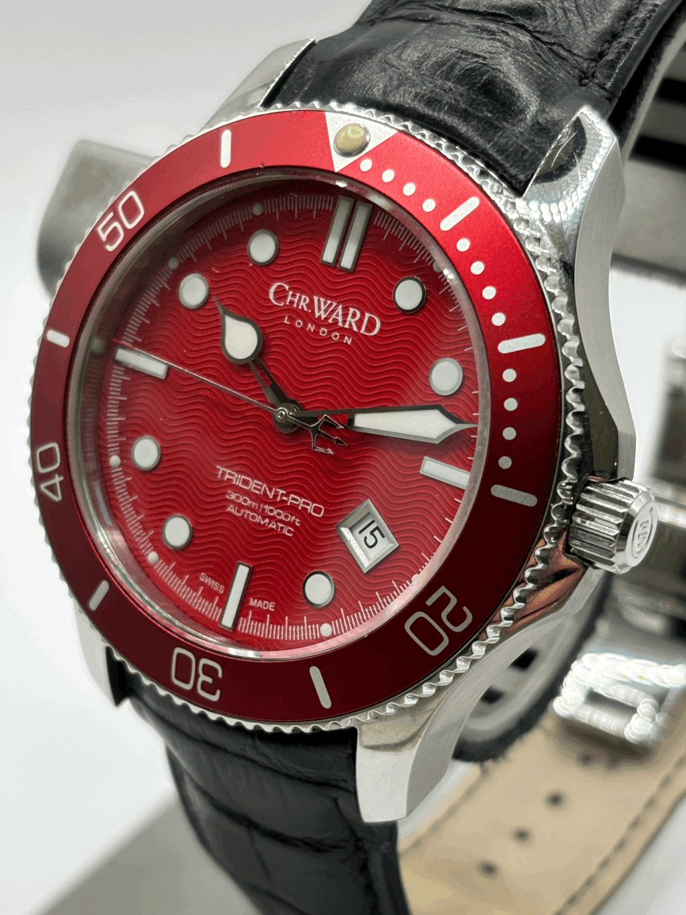 SOLD WH442 C60 Trident Pro Automatic Mk1 red bezel (01/2015