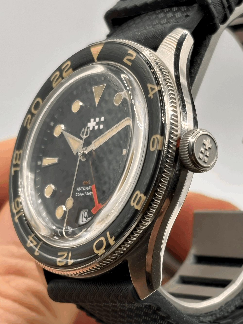 SOLD WH978 C65 Aquitaine Orca black dial/black bezel 41mm