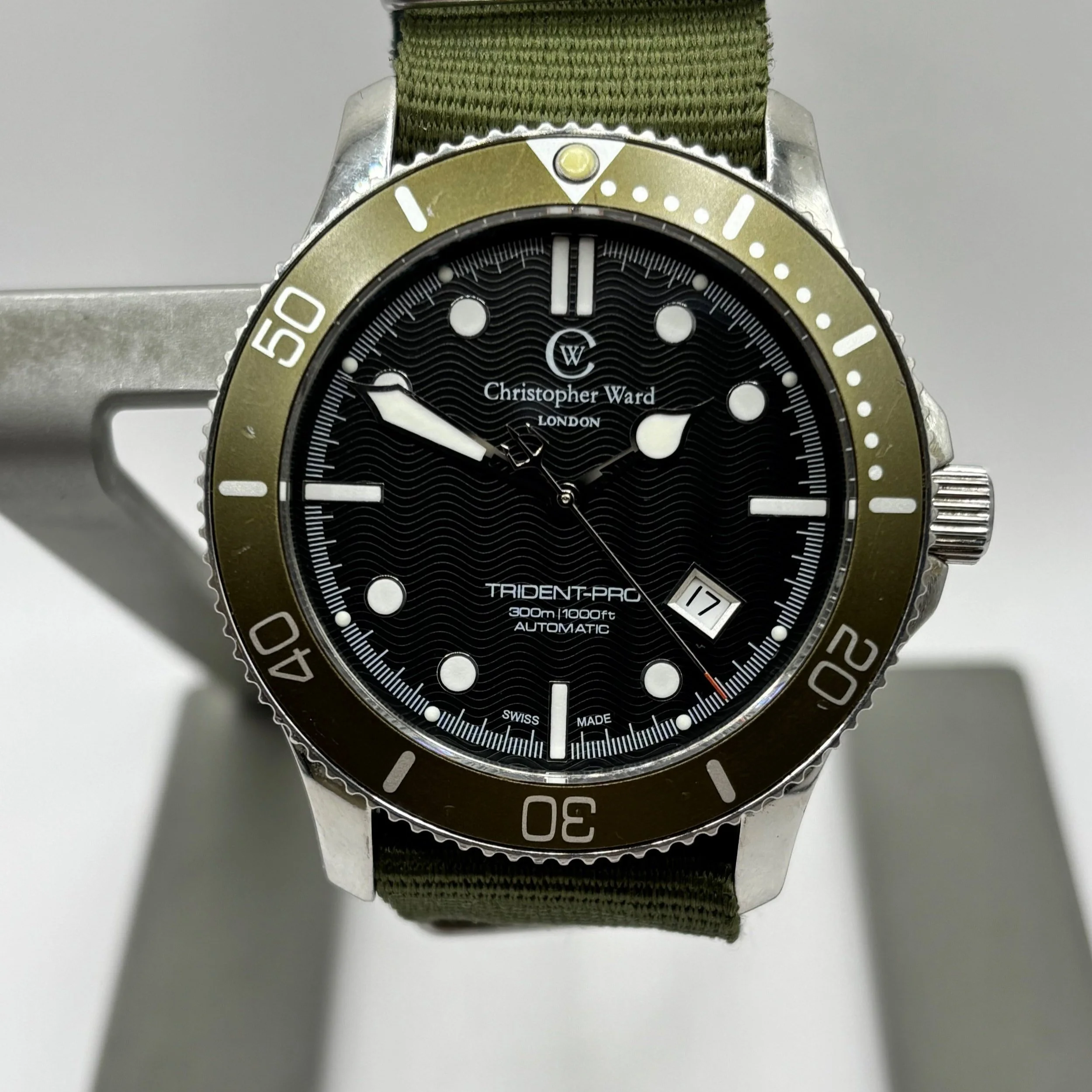 SOLD WH686 C60 Trident Pro Automatic Mk1.5 khaki bezel (02/2013)