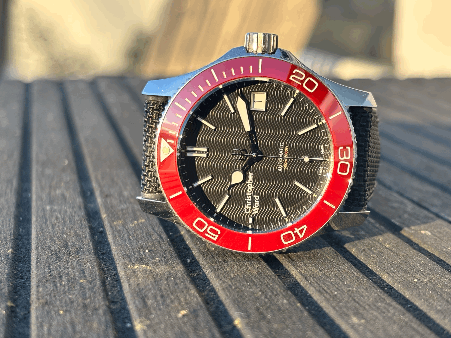 SOLD WH783 C60 Trident Pro 600 Mk2.5 red bezel 38mm (04/2017