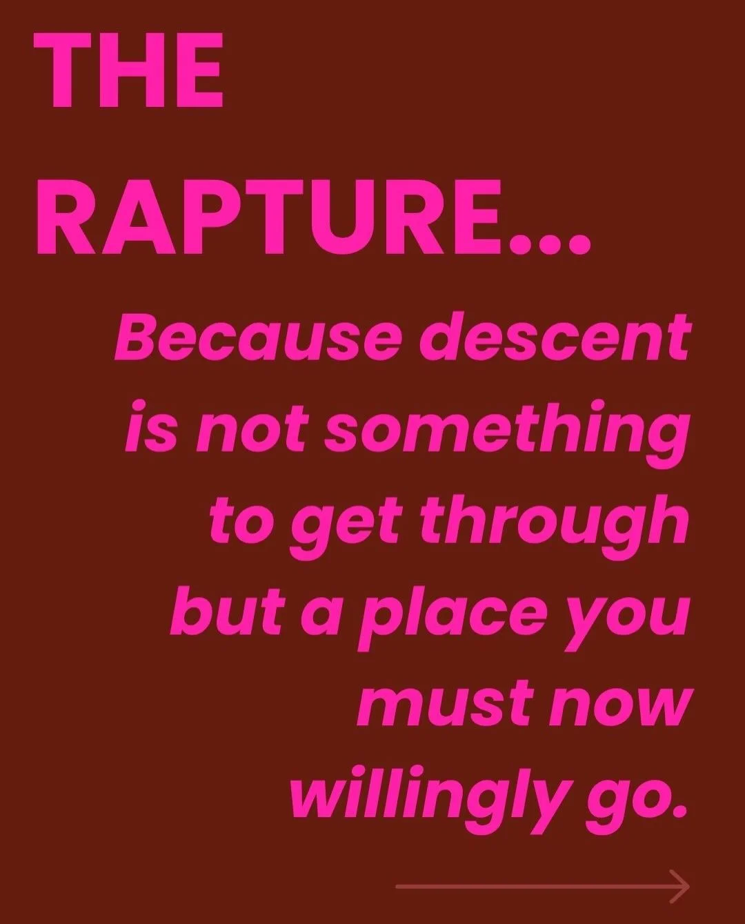 Comment RAPTURE and you&rsquo;ll be sent the link to sign up for our free class on Saturday 12th September. 

We then head into a six month season of entering the fruitful dark. We emerge at Imbolc (February) with all the fruitful gifts. 

<Take n