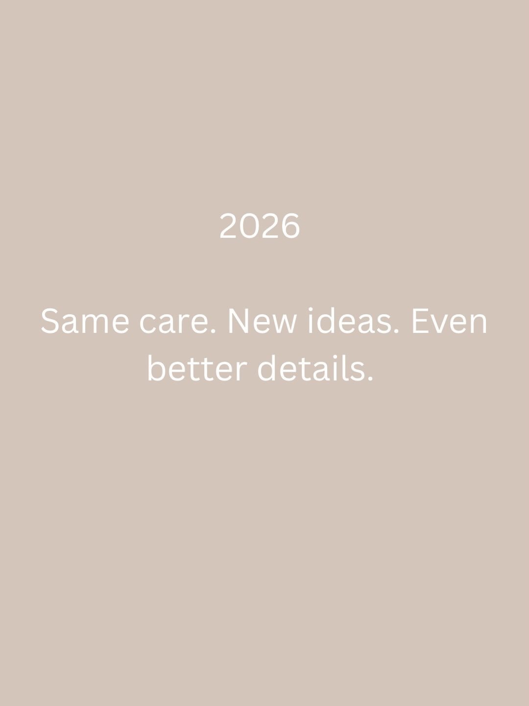 A year of solid hard work, thoughtful ideas, and real results for real brides.
Not loud. Not flashy
Here&rsquo;s to our 2026 🤍