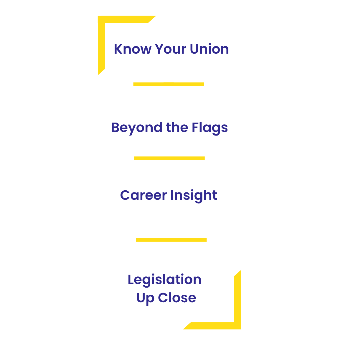 Blue and Yellow blog categories