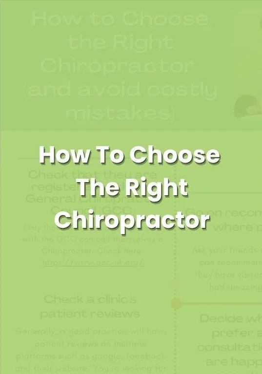 How to choose the right chiropractor
