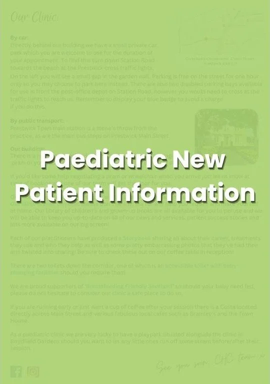 Paediatric new patient information