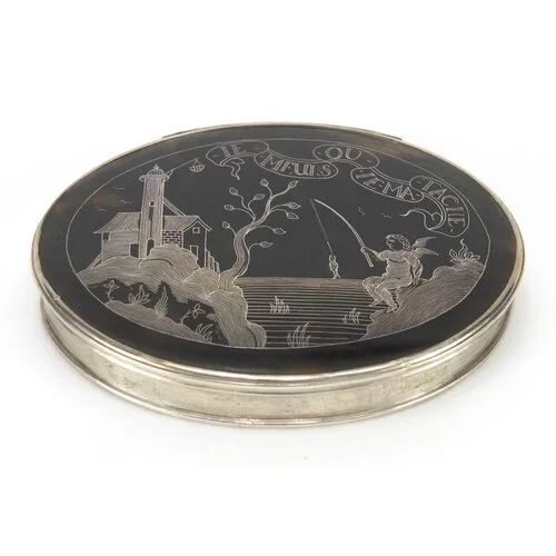 Georgian tortoishell and silver snuff box.JPG