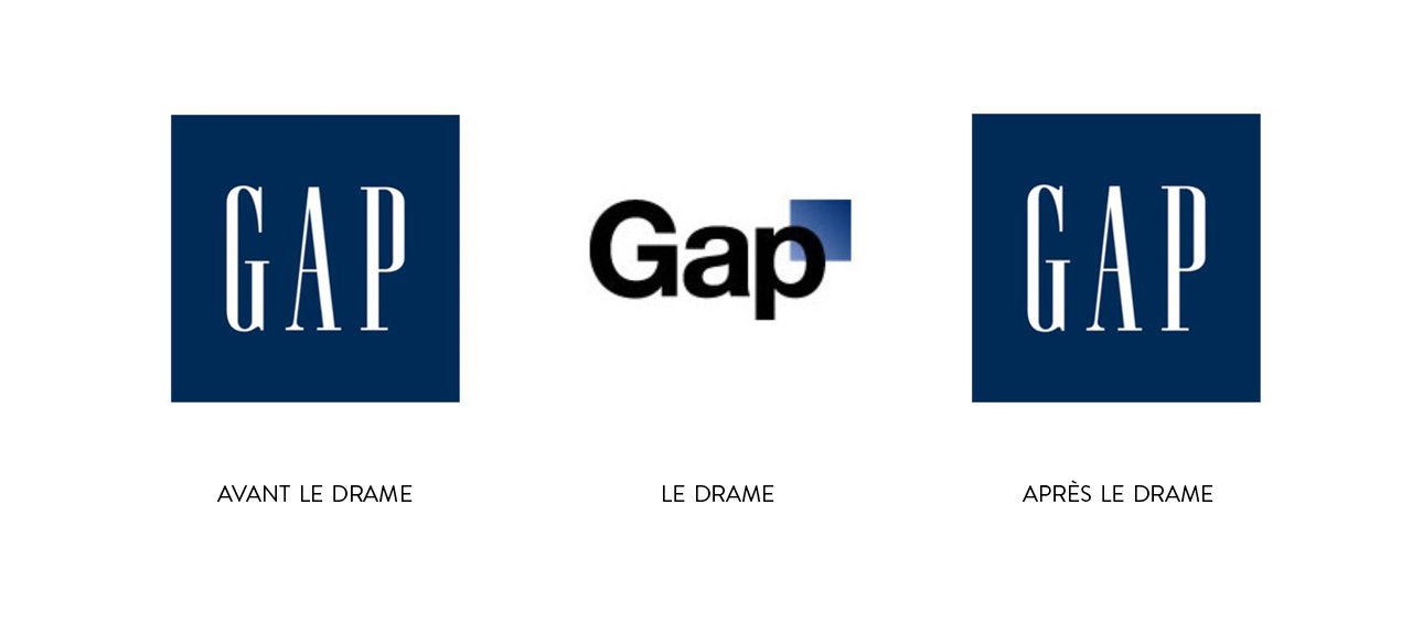Avant / Après de l’échec du rebranding GAP en 2010