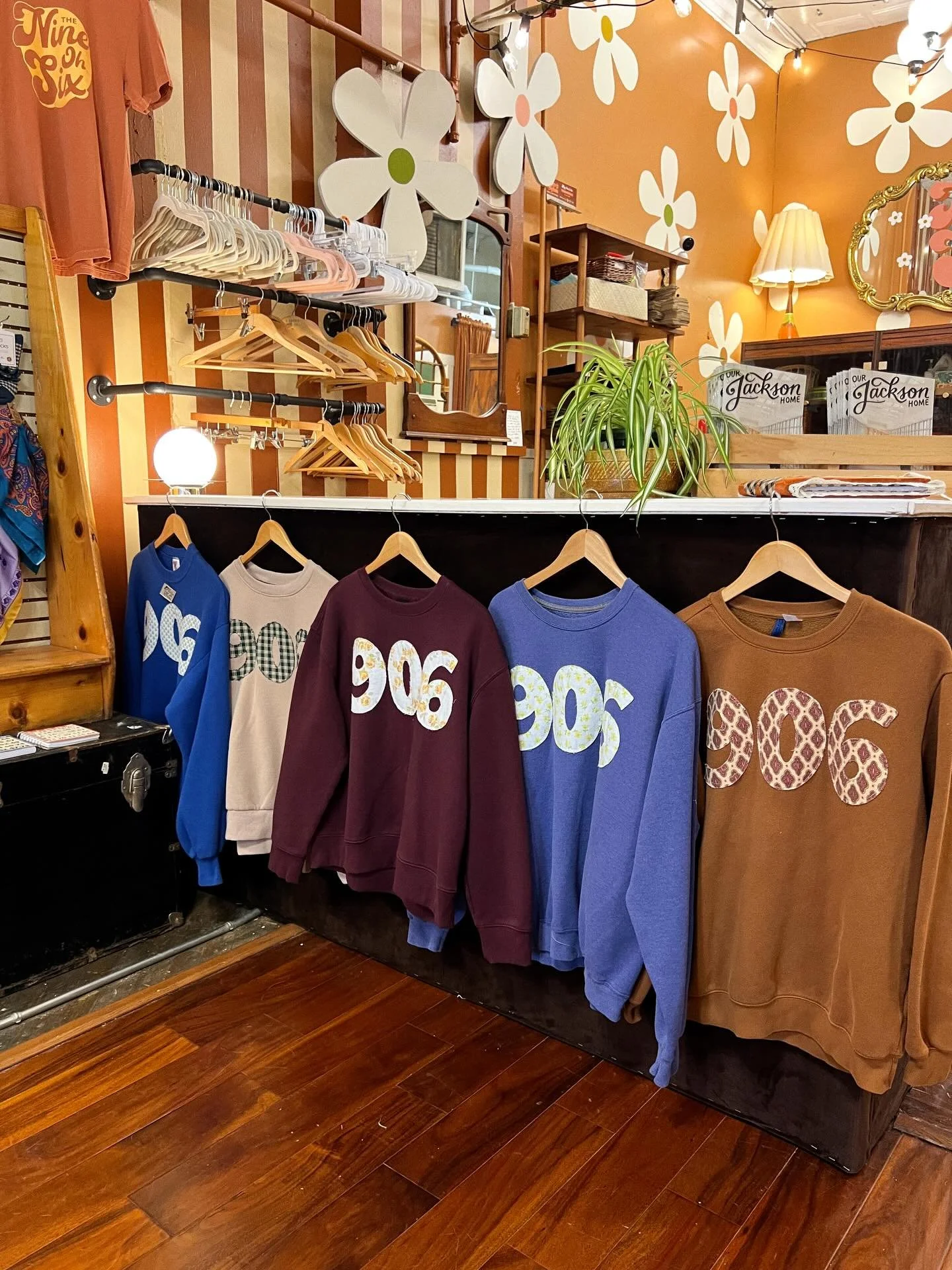 Grab yourself a 906 sweatshirt for these chilly spring mornings. We&rsquo;ve got several cute ones available! And they&rsquo;re all so soft and comfy. Let me know which one you want and i&rsquo;ll grab it for you. ✨💕🫶🏼

✨$55✨plus ship

Blue- Large