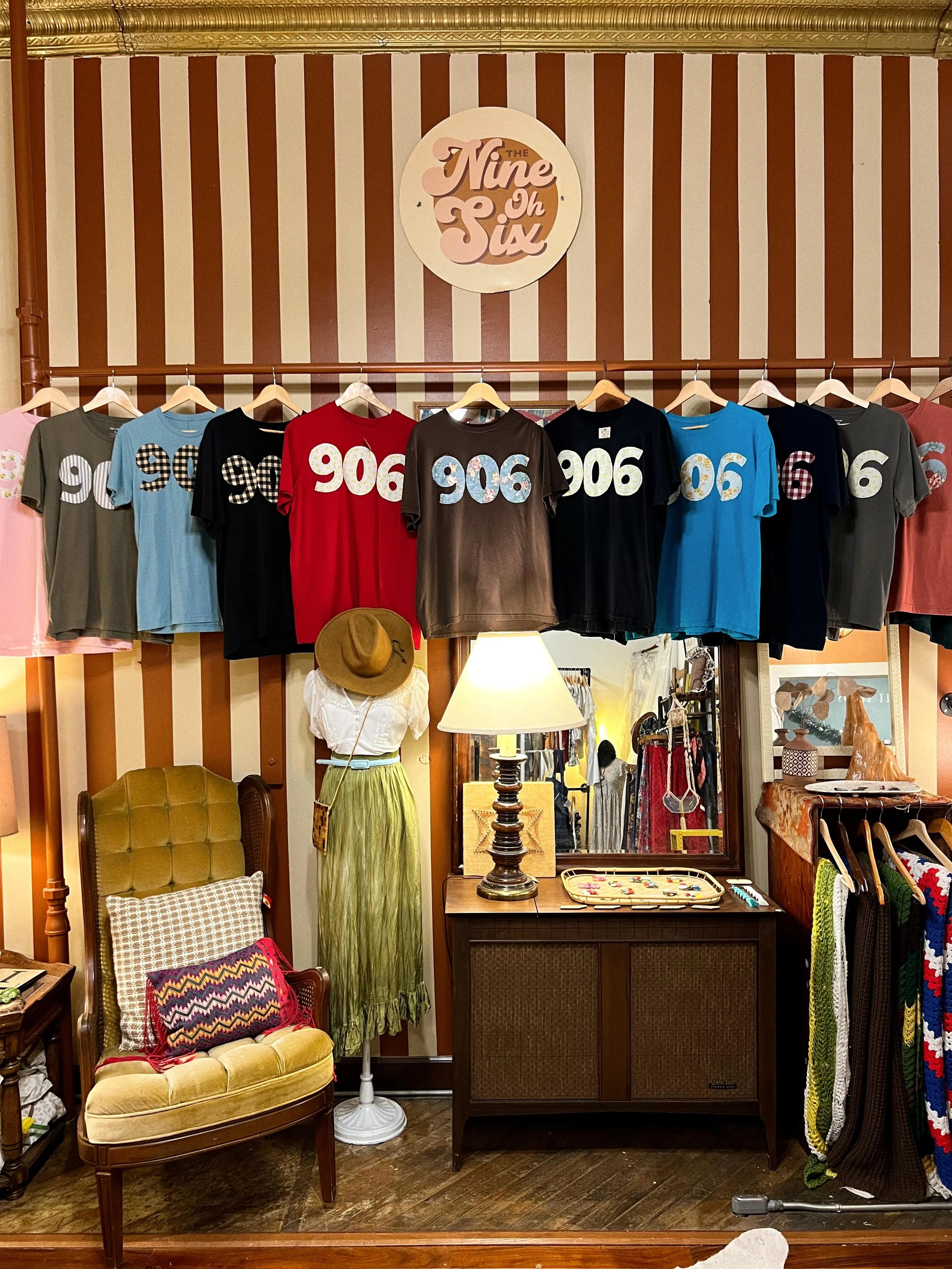 Saturday shop views! ✨We&rsquo;ve got a big restock on our denim rack and blue suede gift baskets put together for @bluesuedeweekend. 💙 Come see us today 10-3!