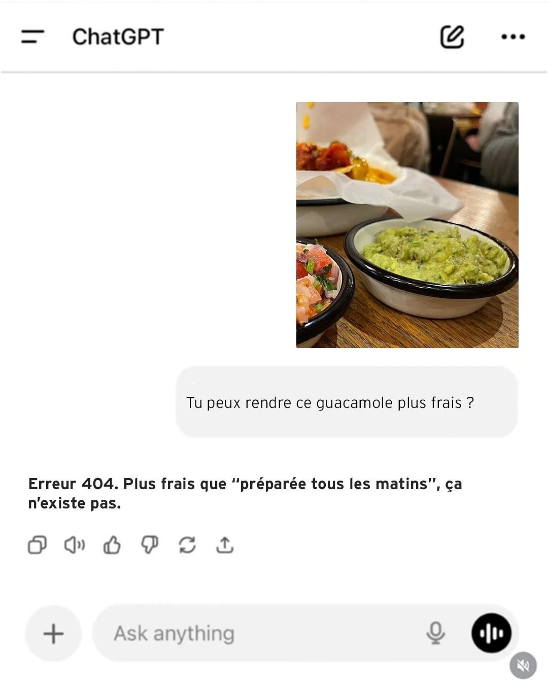On a demand&eacute; &agrave; ChatGPT de cr&eacute;er une l&eacute;gende pour ce post, il nous a dit que les visuels parlaient d&rsquo;eux-m&ecirc;mes. &Agrave; vous de venir v&eacute;rifier 😅

#chatgpt  #askedchatgpt #anchorestaurant #tacos #burrito