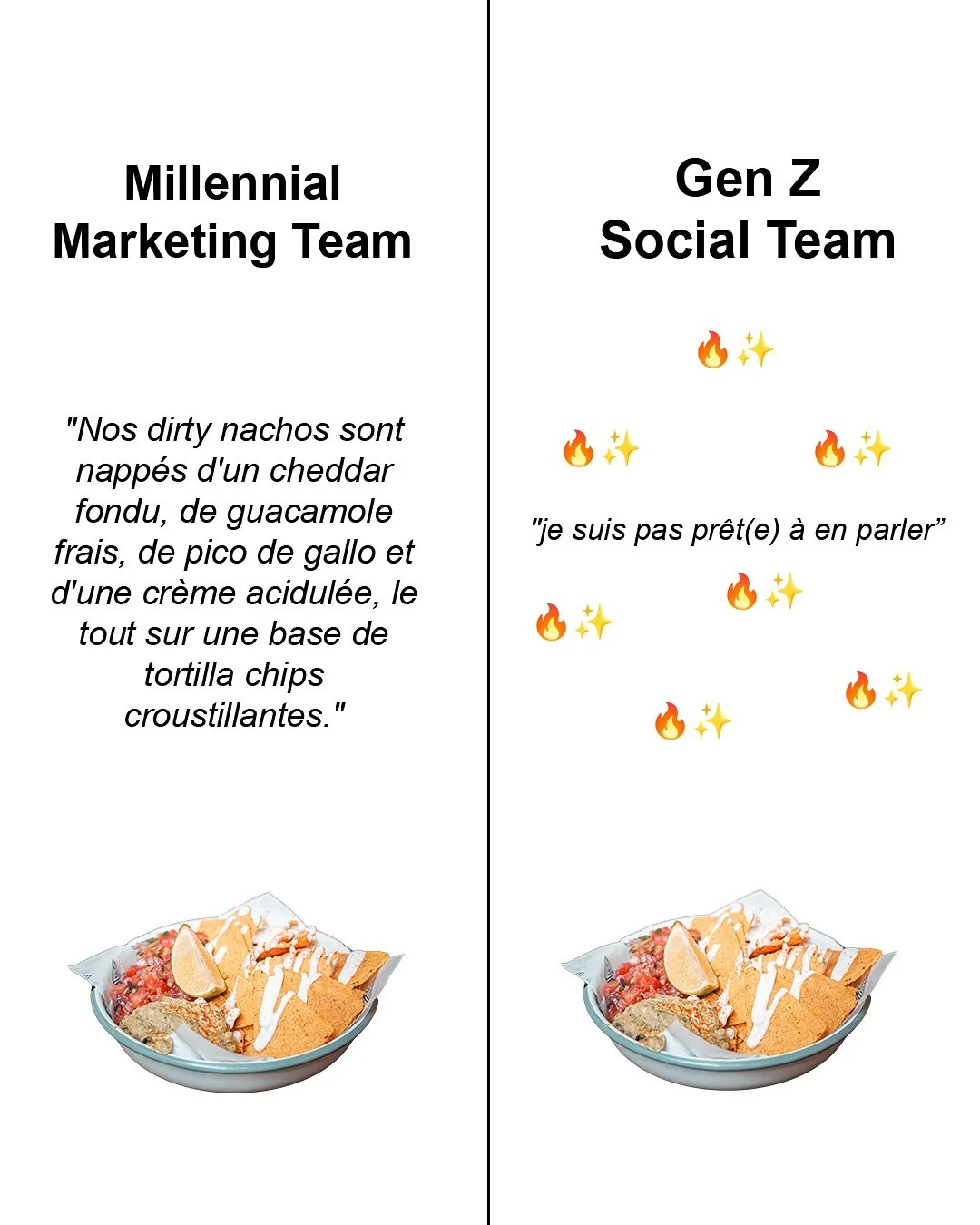 Les deux sont iconiques ✨ On a laiss&eacute; nos teams com&rsquo; s&rsquo;exprimer 👀 Laquelle vous donne envie de r&eacute;server votre table ?  Le lien en bio 👆

#millenials #genz #trending #generationtrend #socialteam