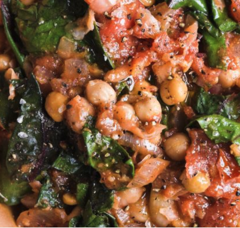 Tunisian Chickpeas with Swiss Chard