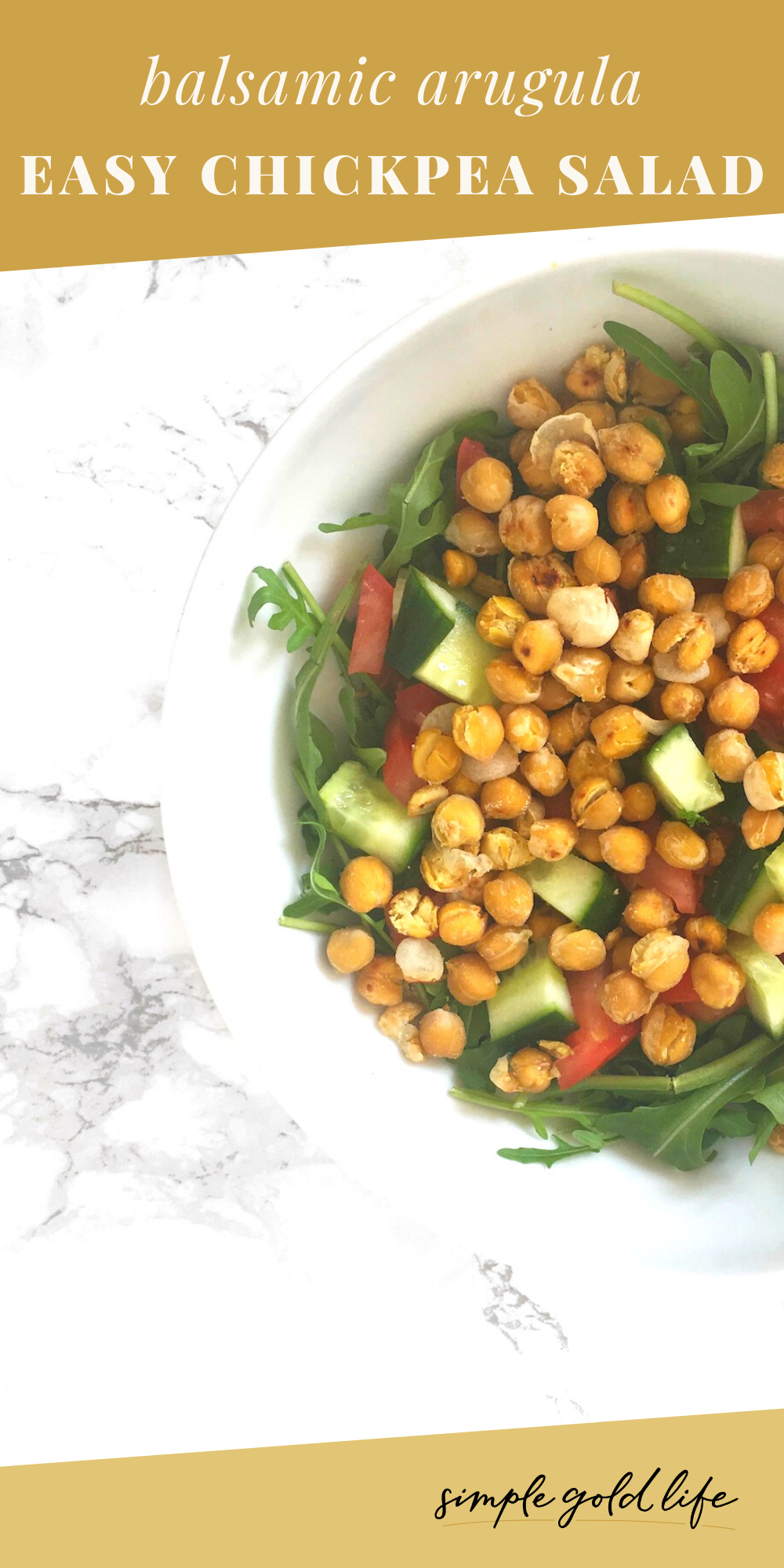  Prepare to fall in love with Balsamic Chickpea Arugula Salad! Our SimpleGoldLife fans love this Bean Protocol recipe and might soon be your new favorite too. Follow me on Pinterest for more Healthy Bean recipes. 