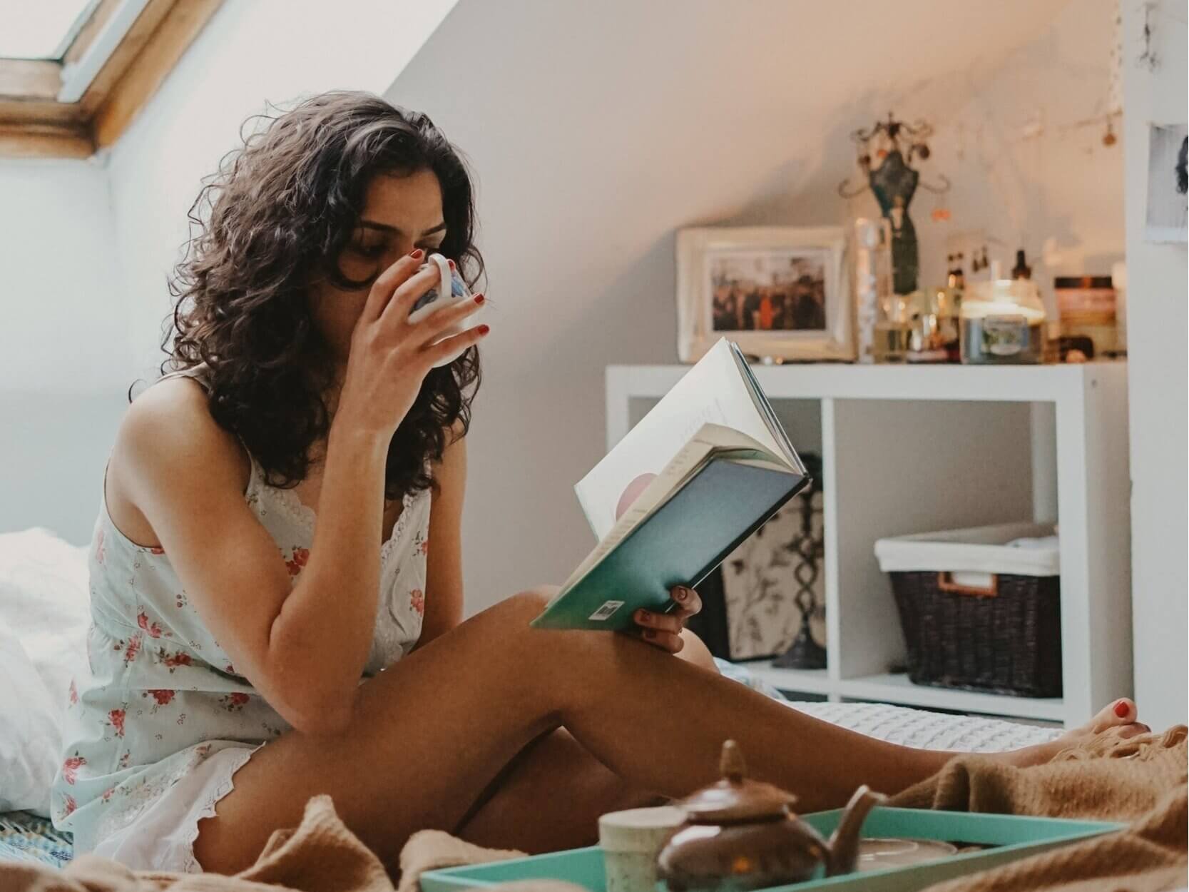 Woman practicing self-care habits for personal growth and healing