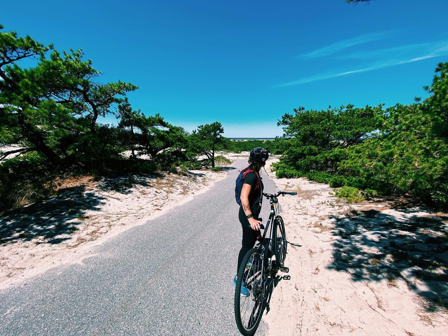 Biking through the sand dunes 😍😍😍 
.
.
.
.
#ptown #provincetown #bostonseaport #fitness #bicycle #cycling