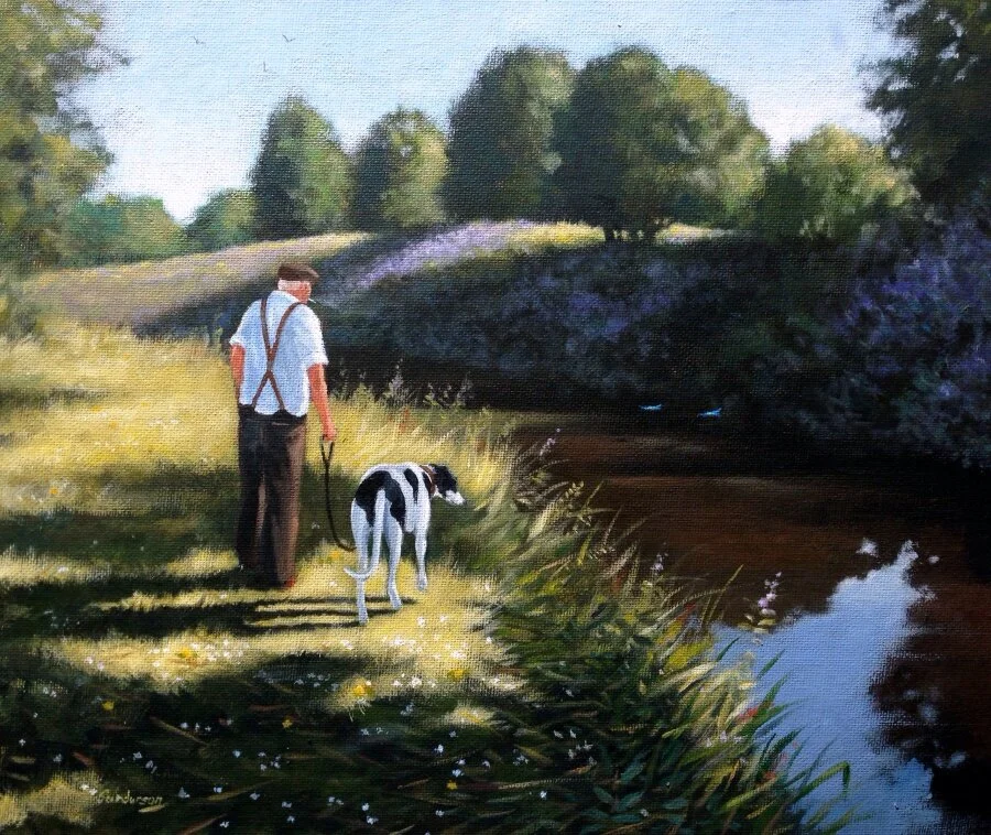 We were strolling down the river when these 2 kingfishers flashed by..