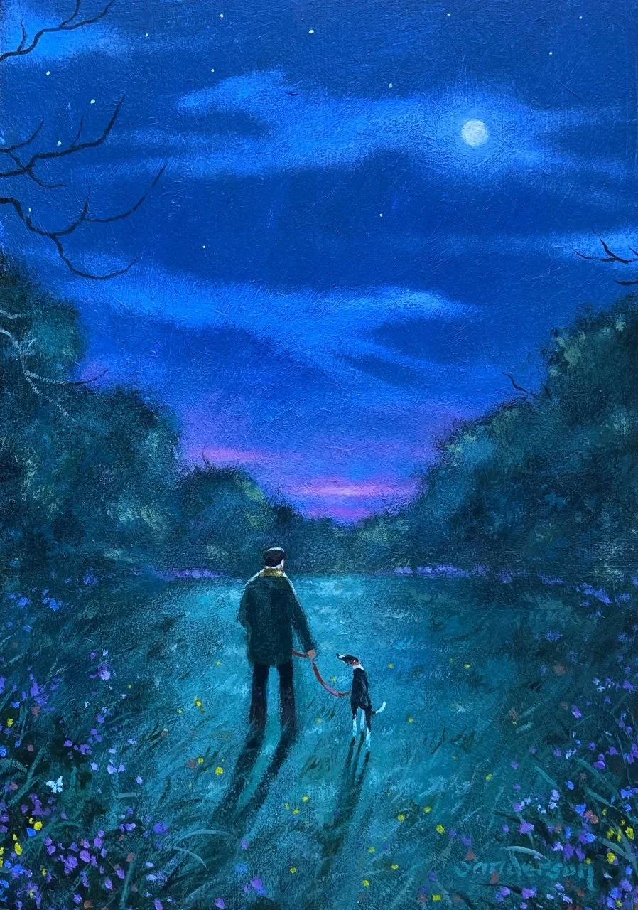 We wander by under a magical sky..