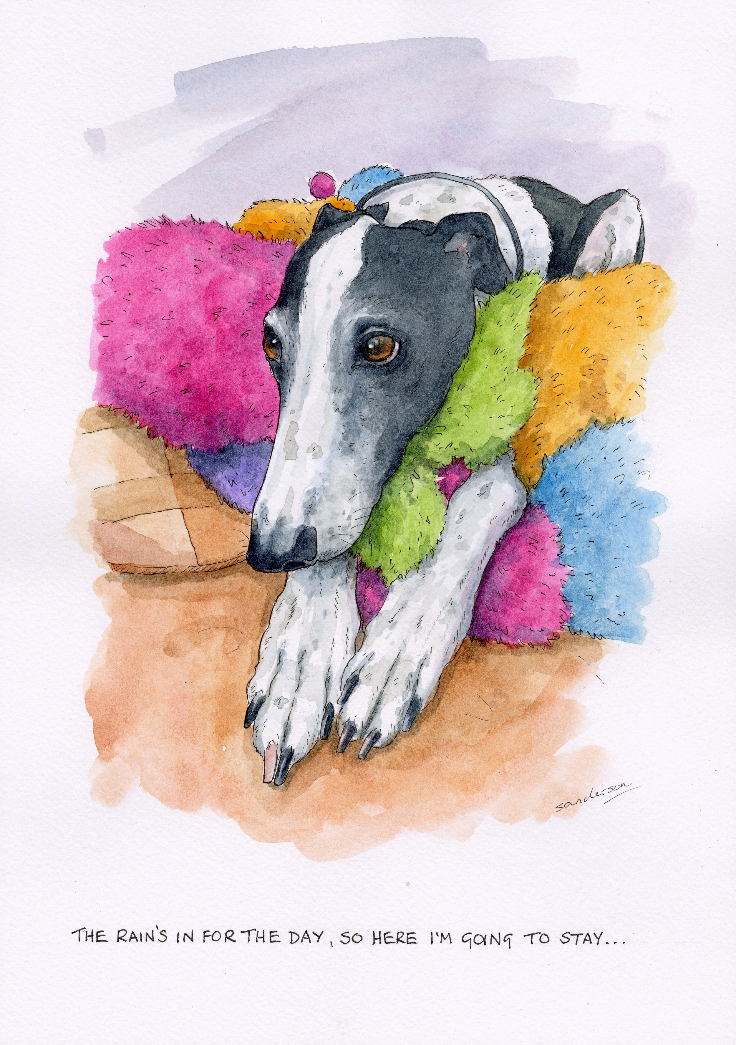 The rain's in for the day, so here I'm going to stay..