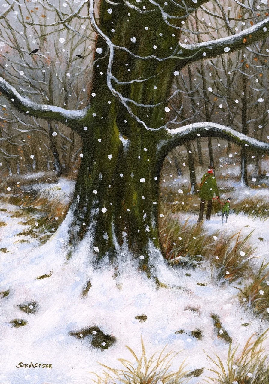 We love to go for a walk in the snow..