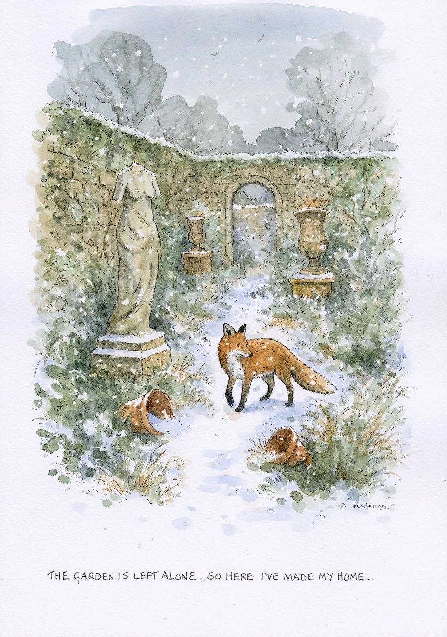 The garden is left alone, so here I've made my home..