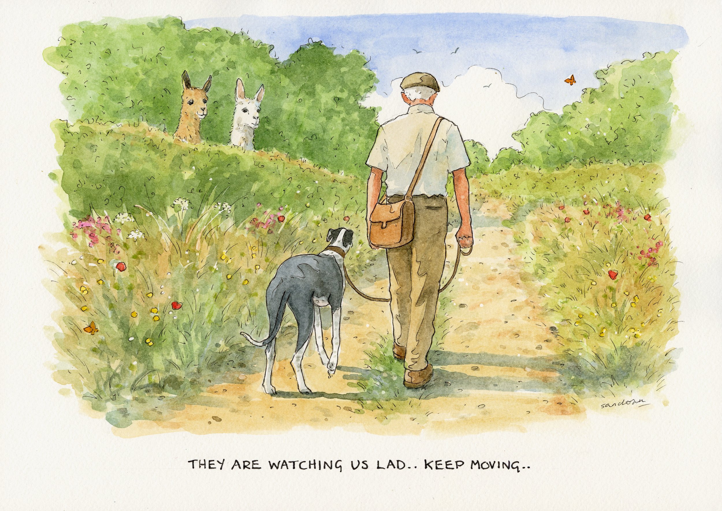 They are watching us lad,...keep moving..