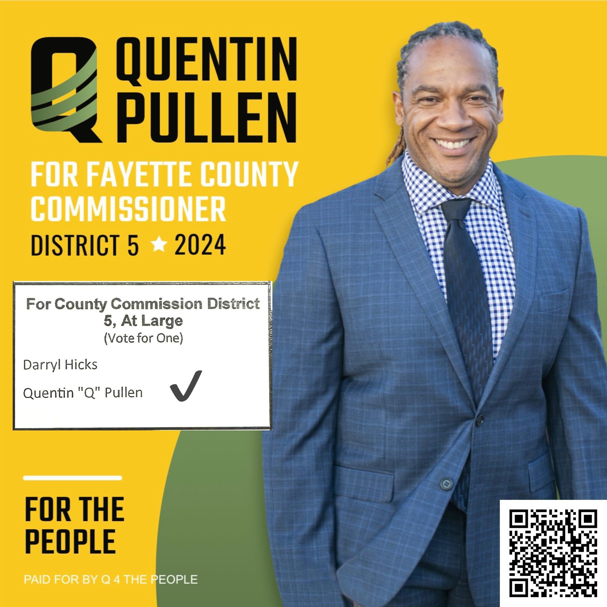 Early voting CONTINUES!!! If you haven&rsquo;t voted WHAT ARE YOU WAITING FOR? Go vote tomorrow and bring a few friends along with you. Tell them to select Quentin &ldquo;Q&rdquo; Pullen to advance to the November election! I look forward to represen