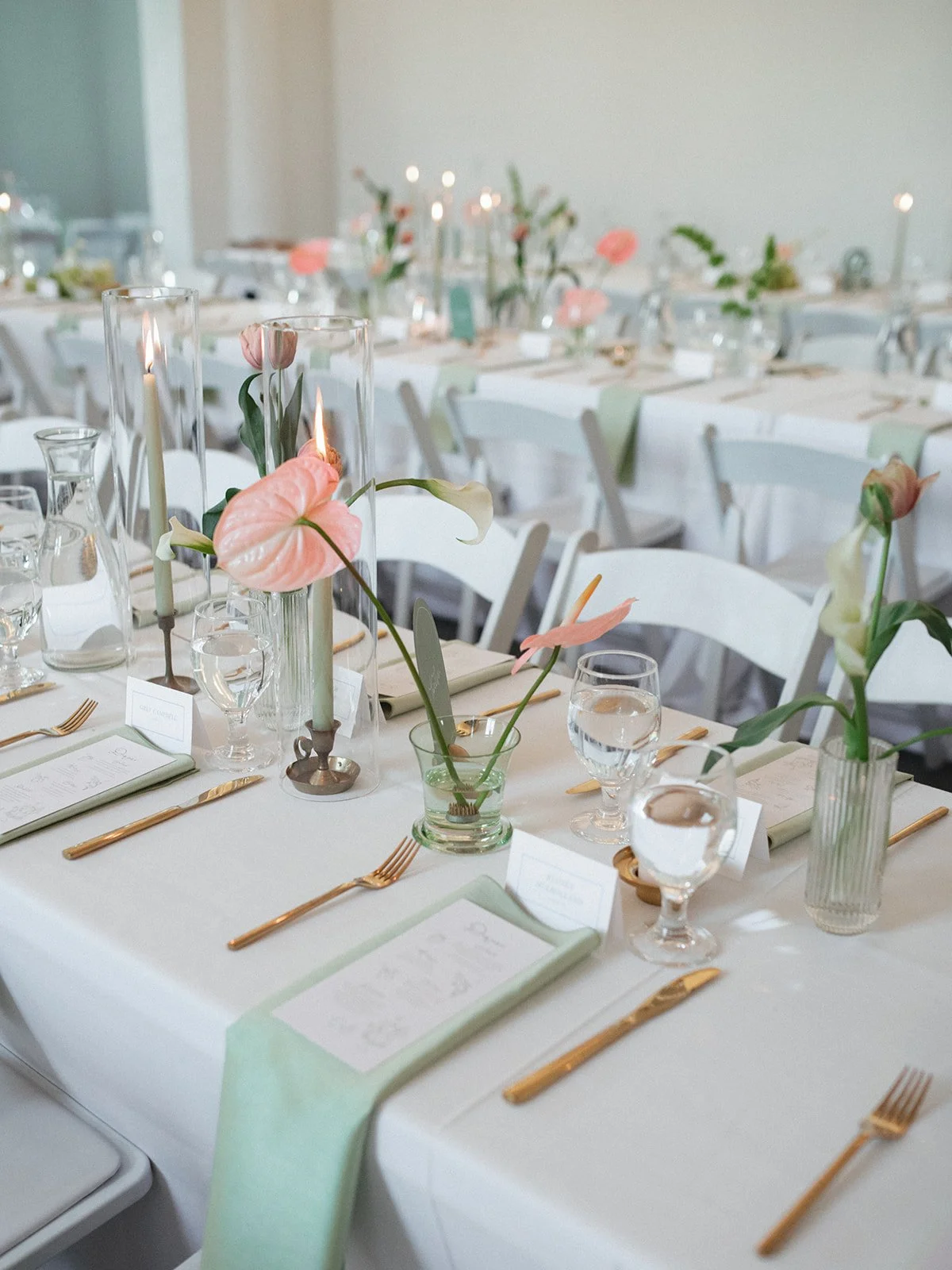 Sculptural modern spring wedding bud vases fruit and flowers candles hanging installation midtown la villa spring flowers the cottage rose kansas city wedding florist crossroads reception decor