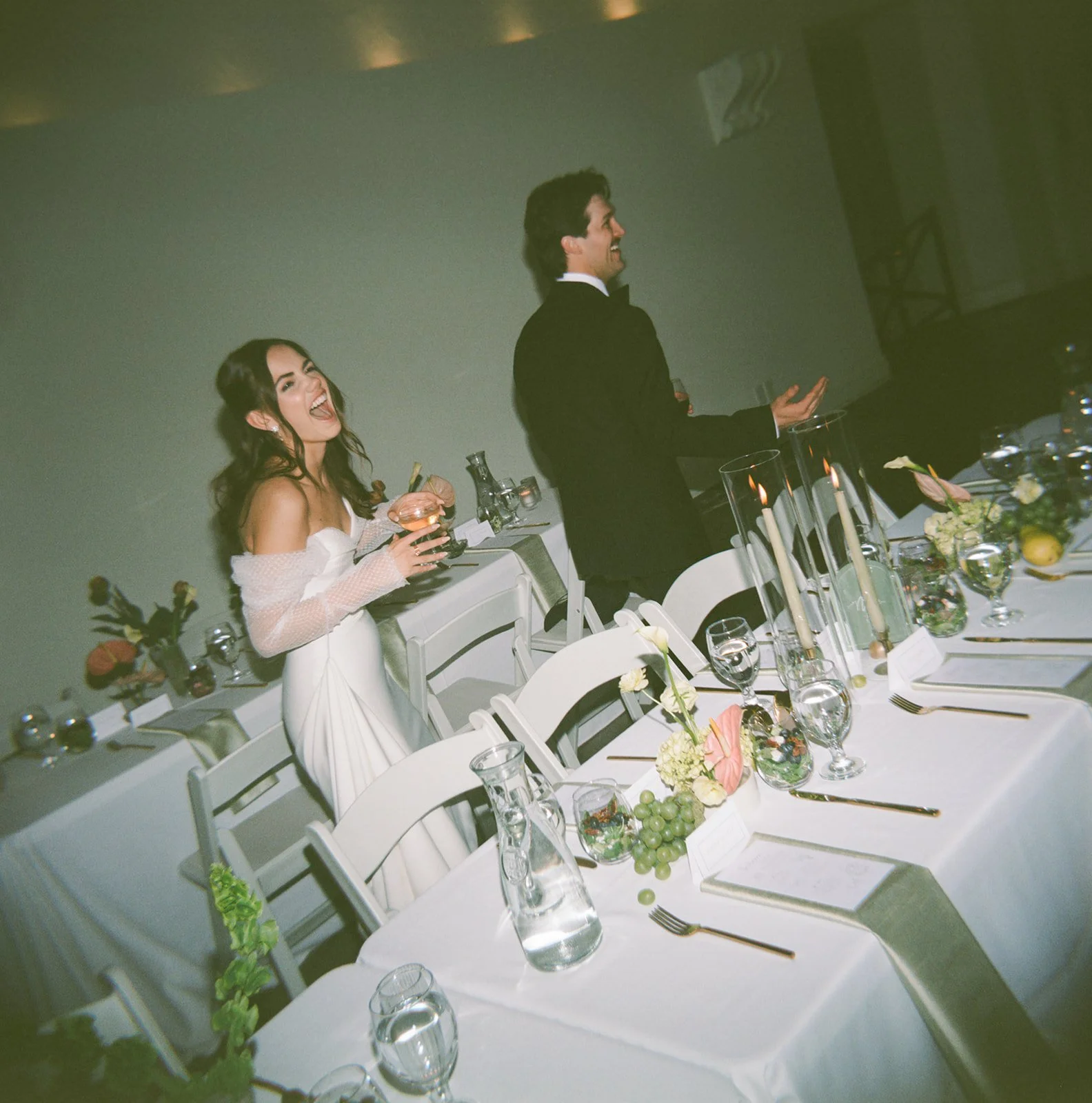 Sculptural modern spring wedding bud vases fruit and flowers candles hanging installation midtown la villa spring flowers the cottage rose kansas city wedding florist crossroads reception decor bride and groom reaction room first look