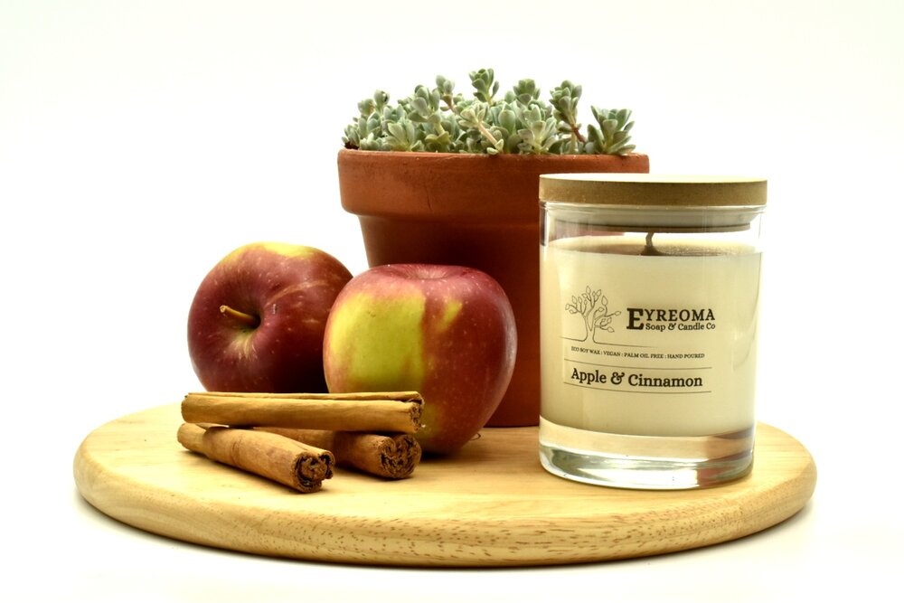Cinnamon Apple Candle Apple Cinnamon Scented Candle Scented Blended Soy Candle