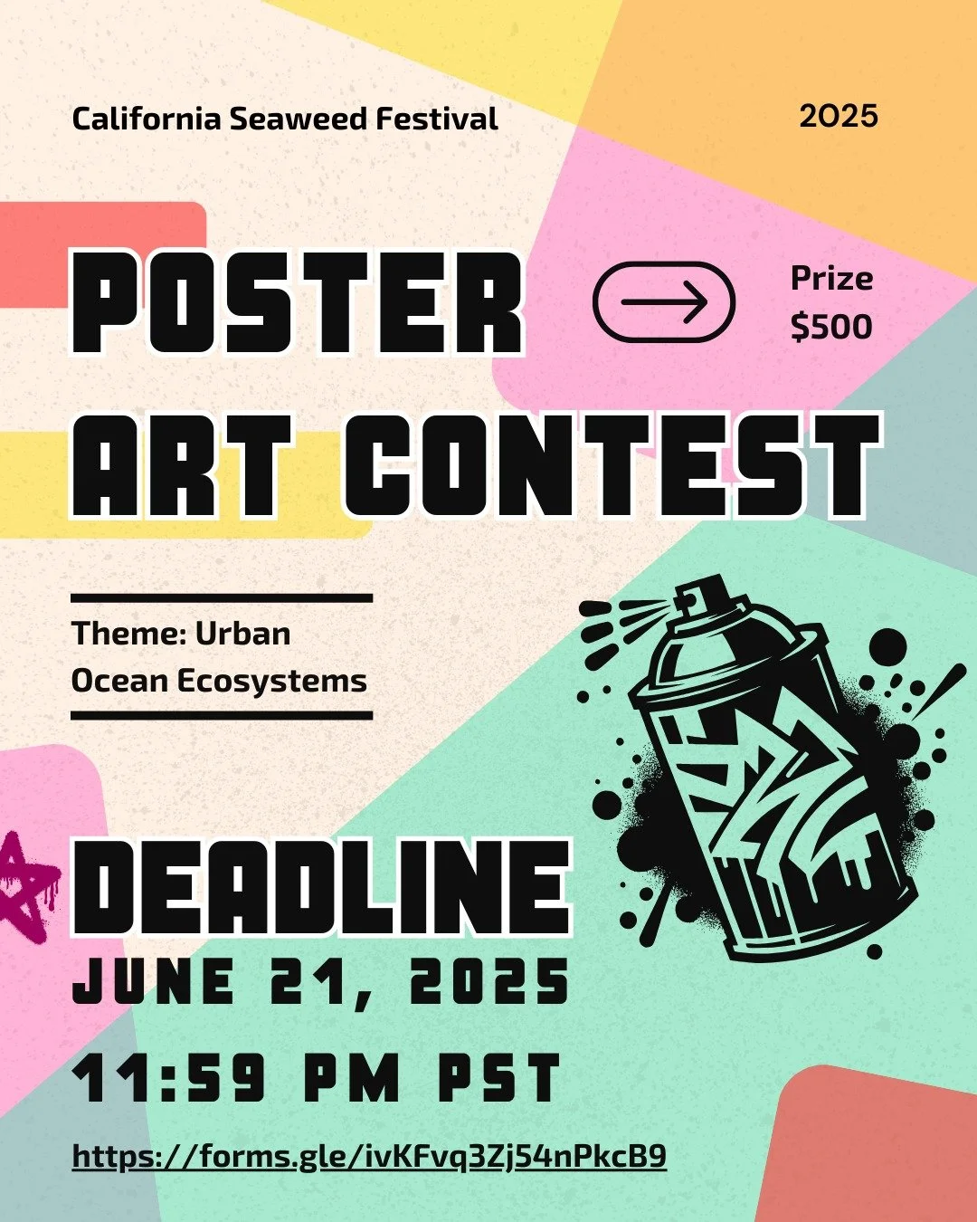 *Link in Bio!!!* For the full set of rules please see the application. 

We are looking for your entries in the 2025 Commemorative Poster Art Contest for the 6th Annual California Seaweed Festival which will be held in Los Angeles, CA.

This year&rsq