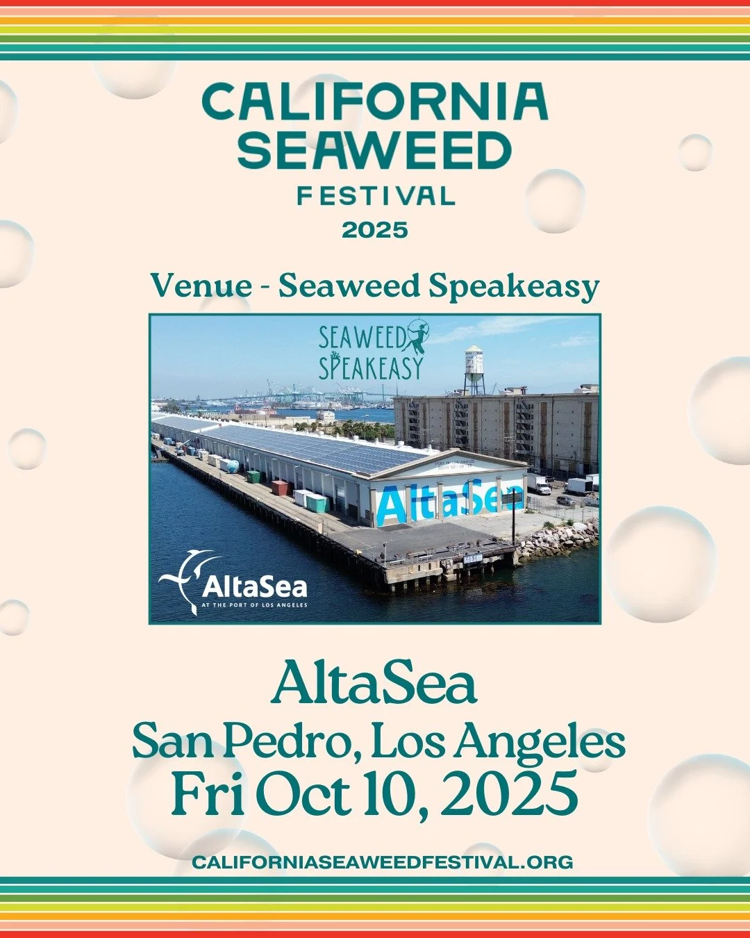 In collaboration with AltaSea, the Seaweed Speakeasy networking event kicks off at one of the most unique event venues along the Southern California coast. Lands End Berth 60 at Alta Sea is located on 35 acres of waterfront property in the heart of L