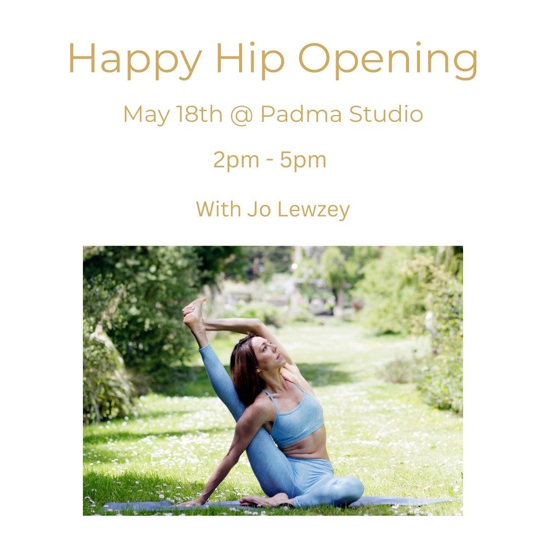 I'm excited for my upcoming workshop in a couple of weeks at Padma Studio. ✨

Addressing tightness and weakness in the hips can be a really enlightening practice and give us tools to find freedom and feel young, strong and vibrant again. ✨

For more 