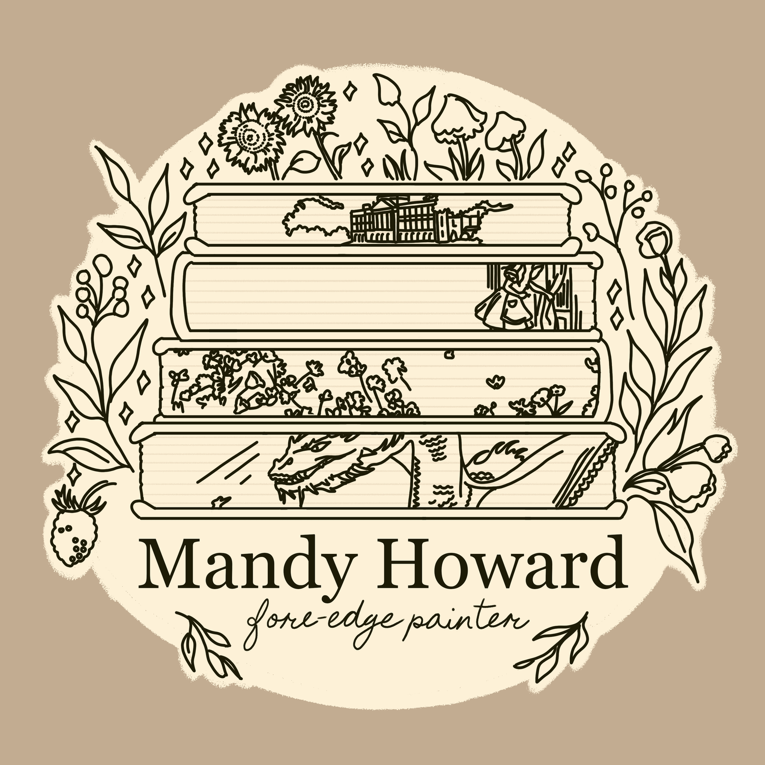  Mandy Howard Art, Fore-Edge Painting
