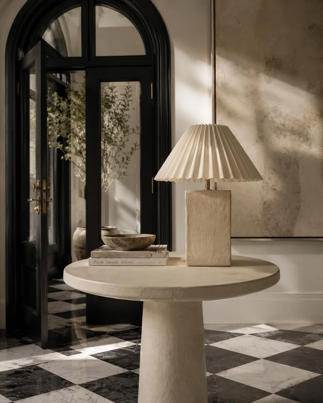 ceramic lamp entry table.jpg