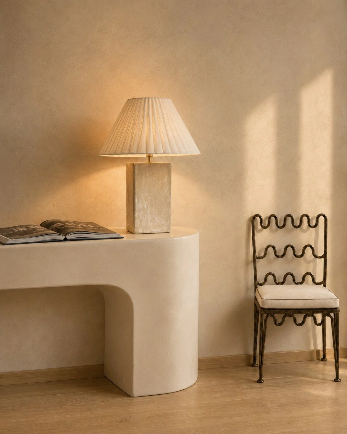 The Mercer Lamp, handmade ceramic table lamp